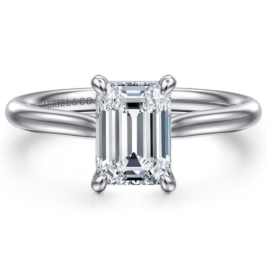 Gabriel & Co 14K White Gold Solitaire Engagement Ring ER16355E6W4JJJ