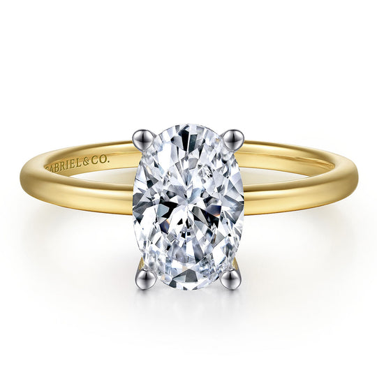 Gabriel & Co 14K Yellow & White Gold Solitaire Engagement Ring ER15960O6M4JJJ