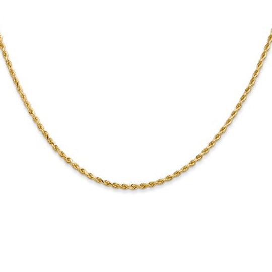 14K Yellow Gold 1.3mm Diamond Cut Rope Chain 7058-18