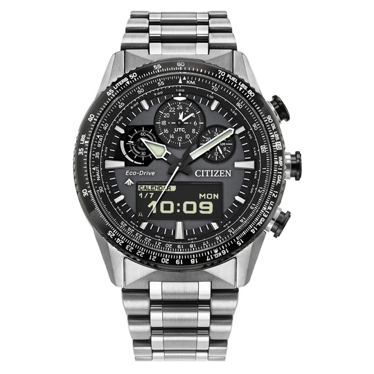 Citizen Stainless Gents Promaster Skyhawk U830 Eco Drive Watch JV2006-55H
