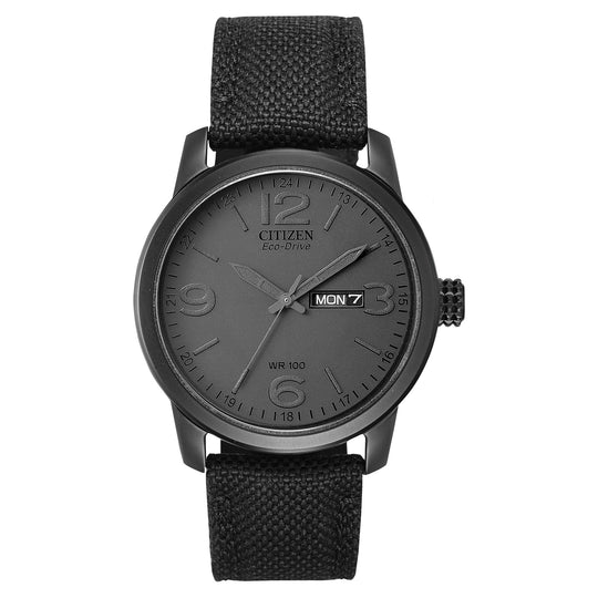 Citizen Gents Black Stainless Steel Eco Drive Watch BM8475-00F