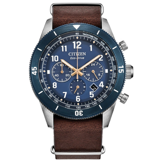 Citizen Gents Stainless Steel Terra Force Eco Drive Watch CA4747-05L
