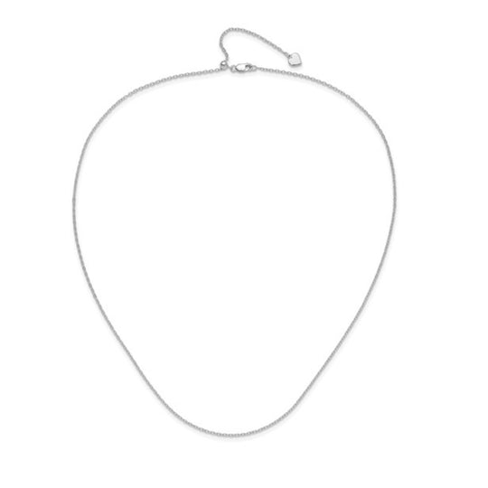 Sterling Silver/Rhodium Plated 1.4mm Cable Chain FC13-22
