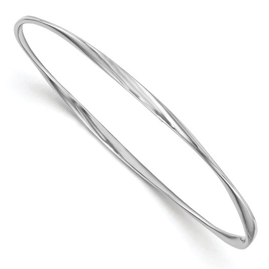 Sterling Silver Twisted Bangle QLF601