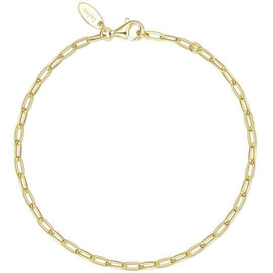 Lafonn Sterling Silver Gold Plated charlie Paperclip Chain Bracelet CB00008G72