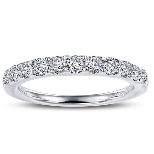 Lafonn Sterling Silver Platinum Plated Simulated Diamond Band BR004DAP07