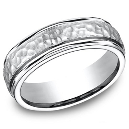 Benchmark Cobalt Chrome 7mm Hammered Band CF67502CC10