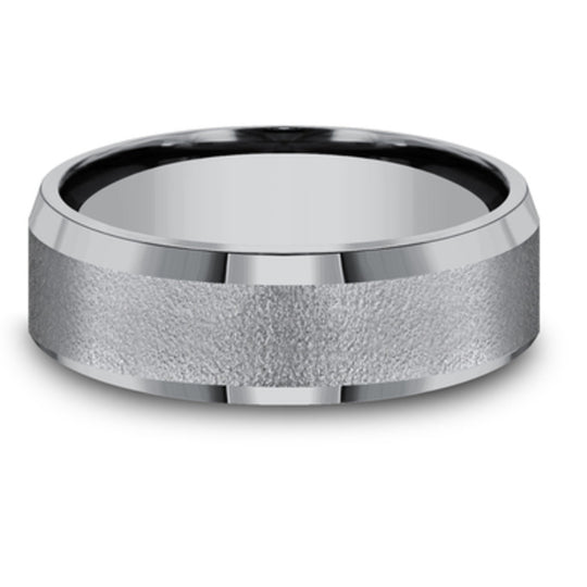 Benchmark Tantalum 7mm Beveled Edge Wire Brush Band CF67418GTA10
