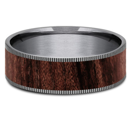 Benchmark Gray Tantalum Milgrain Cherry Wood 7.5mm Band CFT1275789GTA10