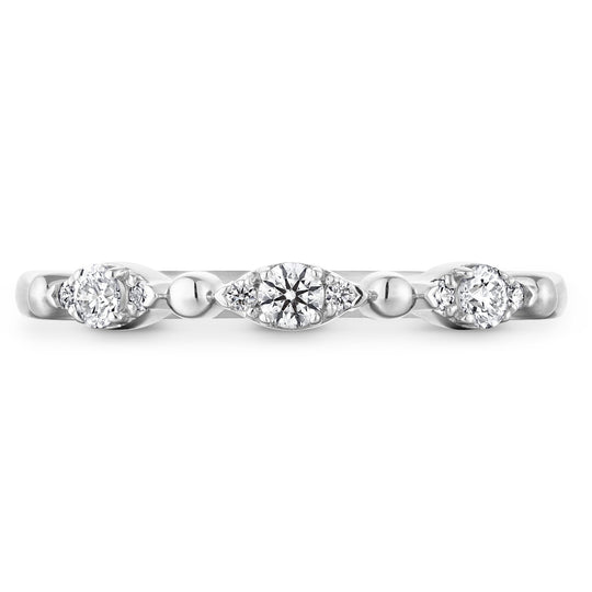 Hearts On Fire 18K White Gold Beaded Regal Diamond Band UU29748W
