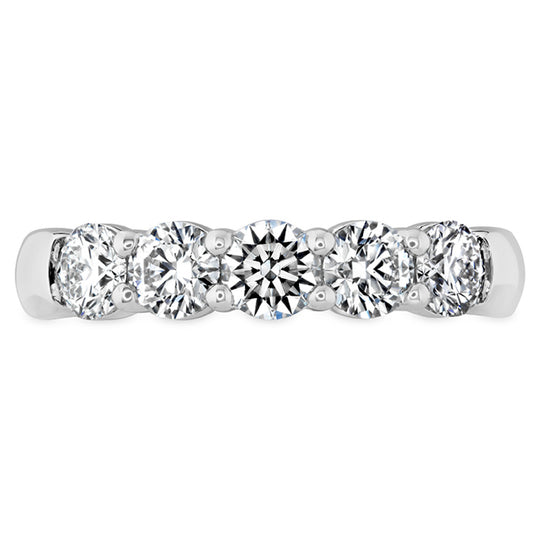 Hearts on Fire 18K White Gold 5 Stone Diamond Band UU29428WGHV1006500