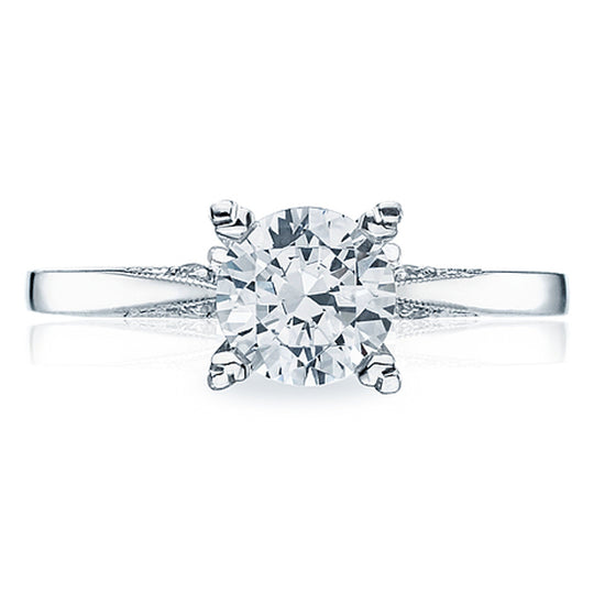 Simply Tacori 18K White Gold Engagement Ring 2584 RD 6.5 W