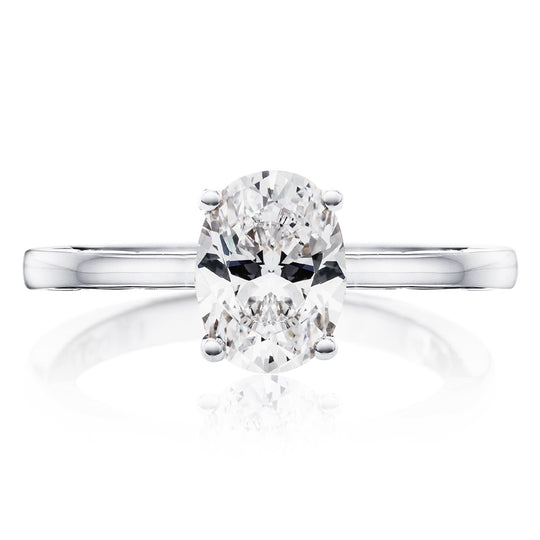 Tacori 14K White Gold Coastal Crescent Engagement Ring P100 OV 7.5x5.5 FW