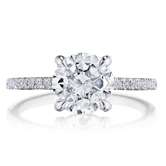 Simply Tacori 18K White Gold Diamond Engagement Ring 2670 1.5 RD 6 W