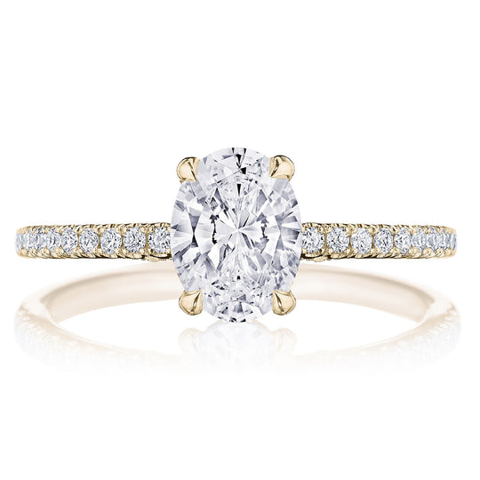 Simply Tacori 18K Rose Gold Diamond Engagement Ring 2670 1.5 OV 7.5x5.5P