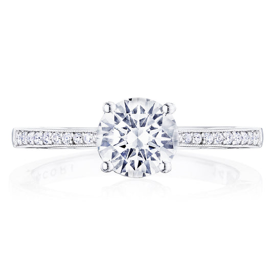 Tacori 14K White Gold Coastal Crescent Engagement Ring P102 RD 5 FW