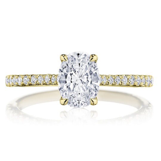 Simply Tacori 18K Yellow Gold Diamond Engagement Ring 2671 OV 7.5x5.5 Y