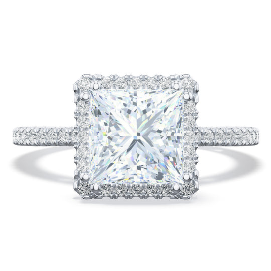 Simply Tacori 18K White Gold Bloom Engagement Ring 2684 1.5 PR 5.5 W