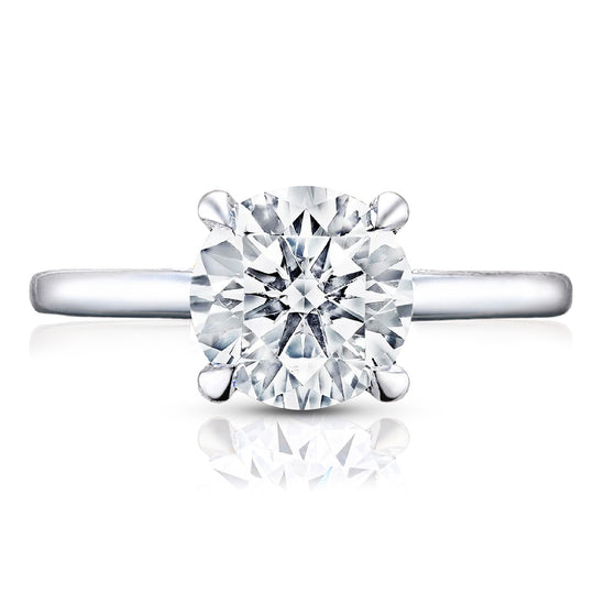 Simply Tacori 18K White Gold Solitaire Engagement Ring 2688 1.5 RD 6.5 W