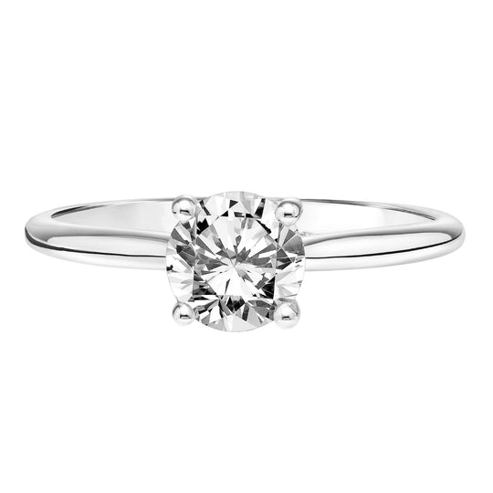 Frederick Goldman 14K White Gold Hidden Halo Diamond Ring Mounting 31-11106DRW-E.00