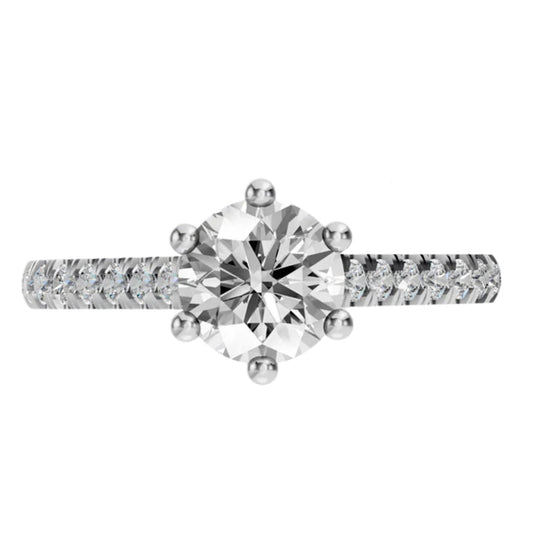 CW Signature 18K White Gold Diamond Engagement Ring Mounting OR01488