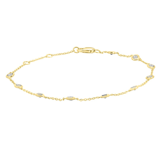 14K Yellow Gold Diamonds by the Yard Bracelet M13T4081V0815