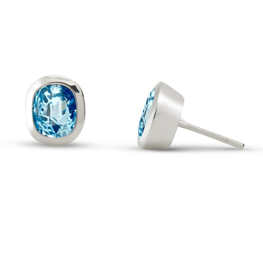 Joryel Vera Sterling Silver Blue Topaz Studs B4403BT