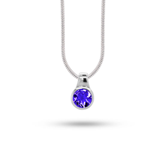 Joryel Vera Sterling Silver Tanzanite Bezel Pendant P3992TA