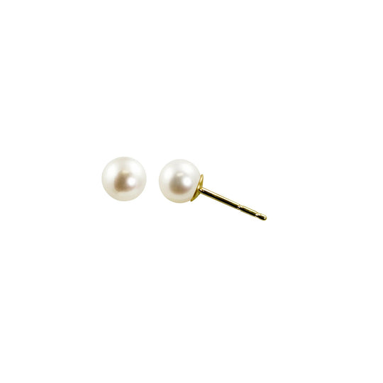 14K Yellow Gold 5mm Freshwater Pearl Stud Earrings 927525/FW