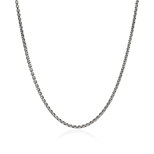 John Hardy Sterling Silver Box Chain Necklace NM98807X22