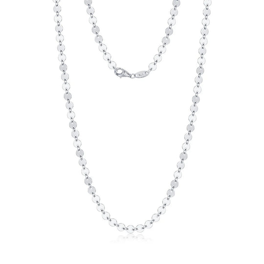 Lafonn Sterling Silver Platinum Plated Lola Disc Chain CH00038P18
