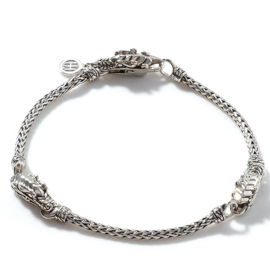 John Hardy Sterling Silver Naga Station Bracelet BB6511455XM