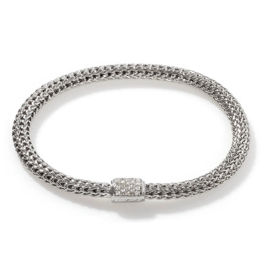 John Hardy Sterling Silver Diamond Pave Bracelet BBP96002DIXM