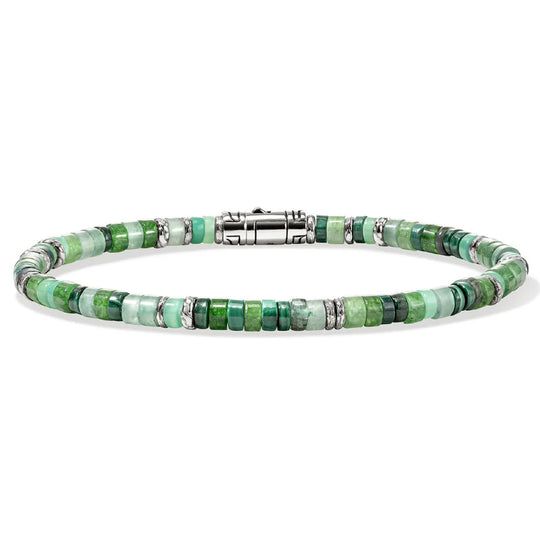 John Hardy Sterling Silver Heishi Multi Gemstone Bracelet BUS900698MHQZATRXUM
