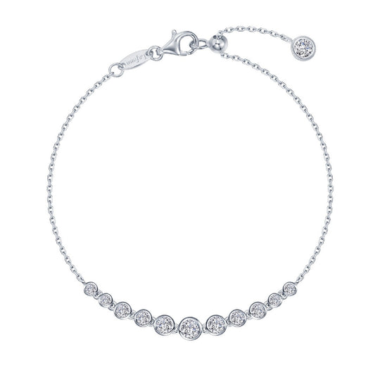 Lafonn Sterling Silver Platinum Plated Horizon Glow Simulated Diamond Bracelet B0209CLP68