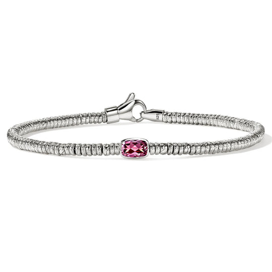 John Hardy Sterling Silver Heishi Rhodolite Bracelet BUS290151RHXUM