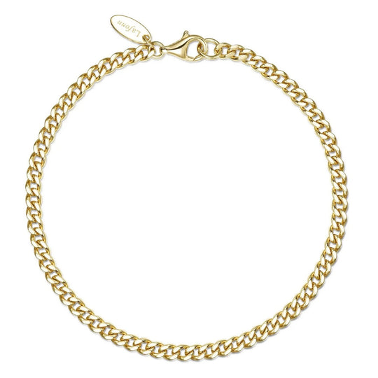 Lafonn Sterling Silver Gold Plated Small Cuban Link Bracelet CB00002G70