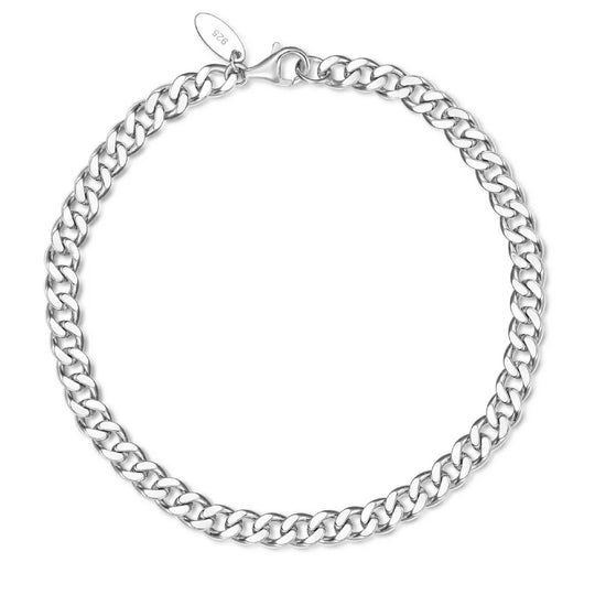 Lafonn Sterling Silver Platinum Plated Large Cuban Link Bracelet CB00001P80
