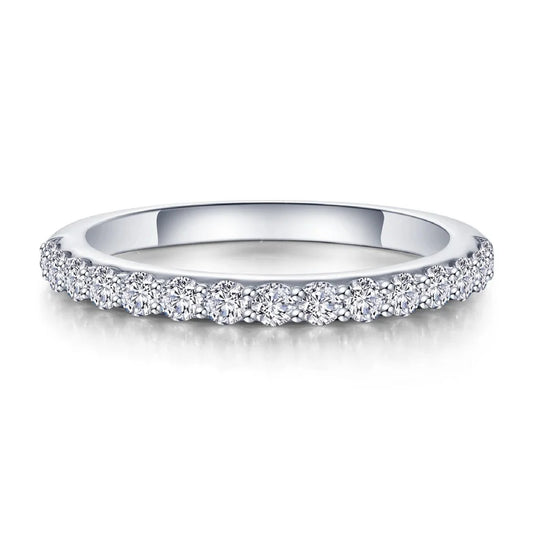 Lafonn Sterling Silver Platinum Plated Simulated Diamond Straight Band R0555CLP07