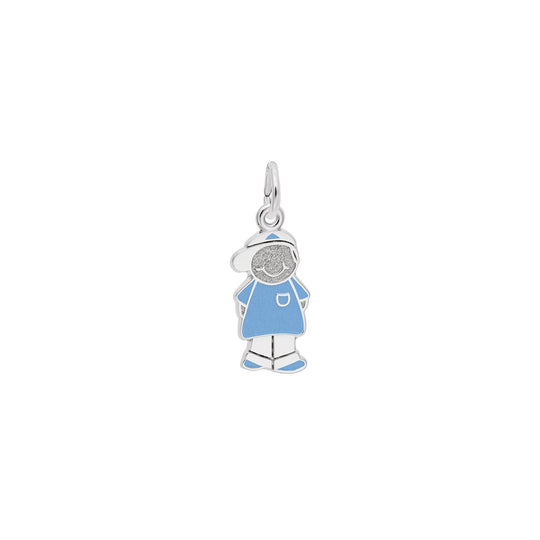 Rembrandt Sterling Silver Painted Boy with Baseball Cap Charm 8423