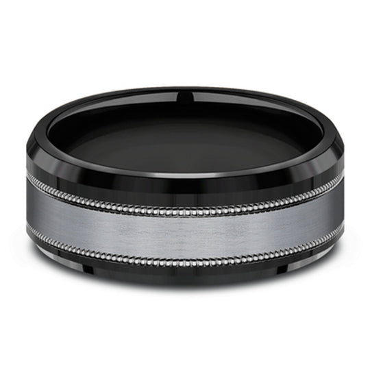 Benchmark Black Titanium and Tantalum Center Wedding Band CF108013SBKTGTA10