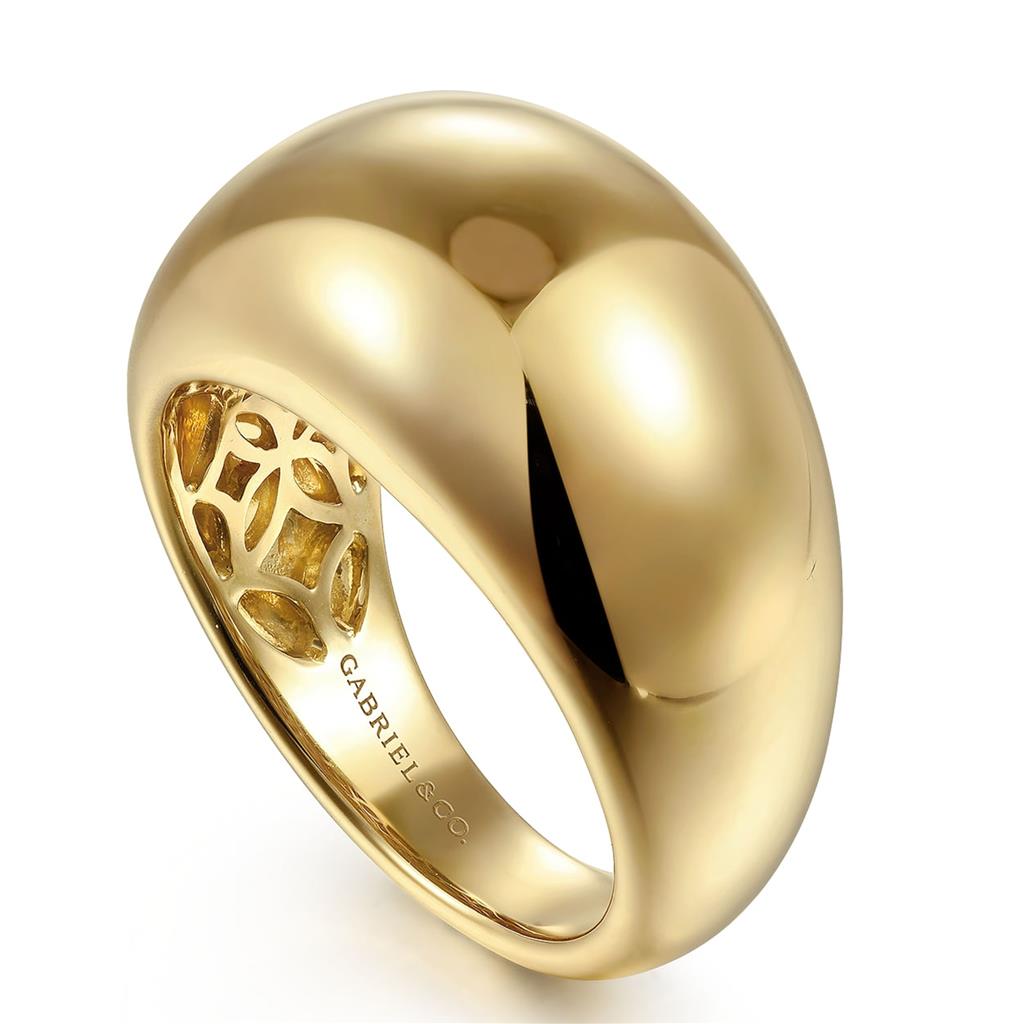 Gabriel & Co 14K Yellow Gold High Polish Dome Ring LR51947Y4JJJ