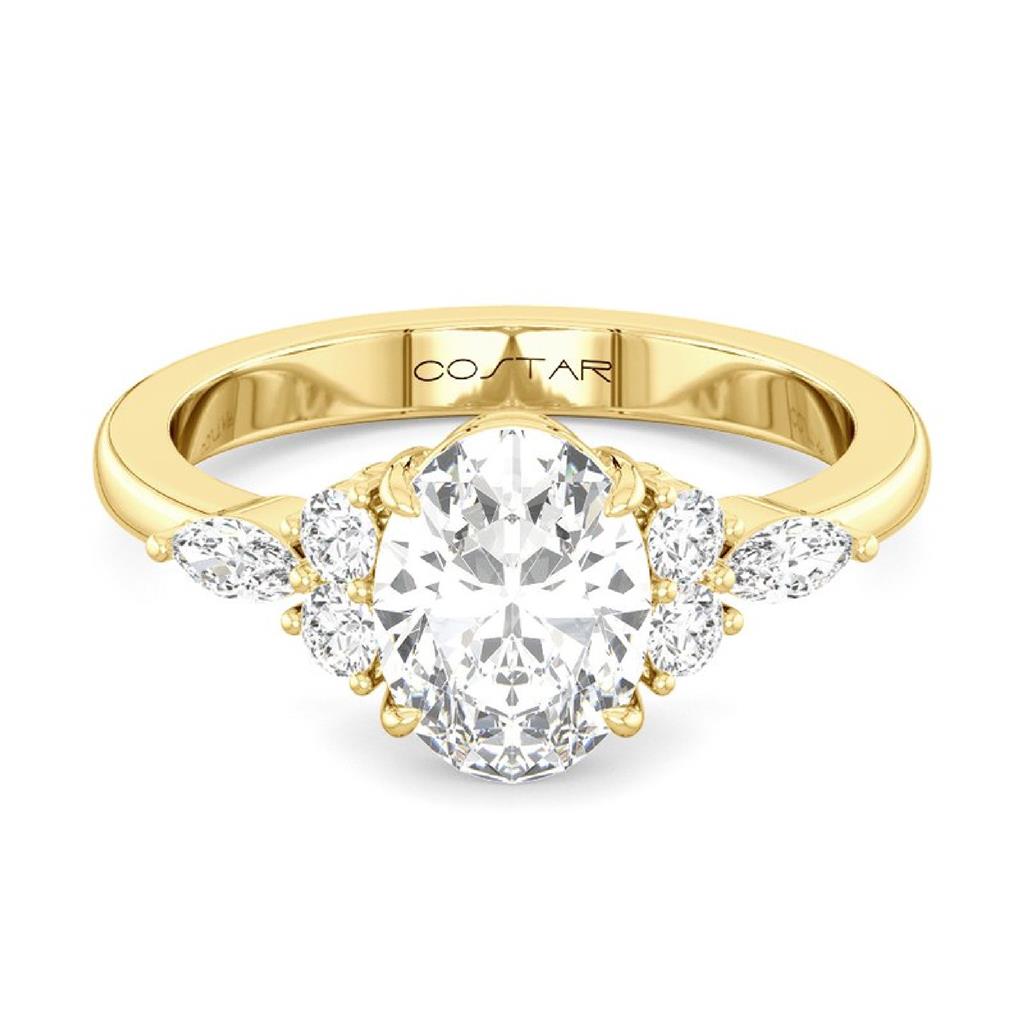 14K Yellow Fancy Diamond Engagement Ring R15205YOV100