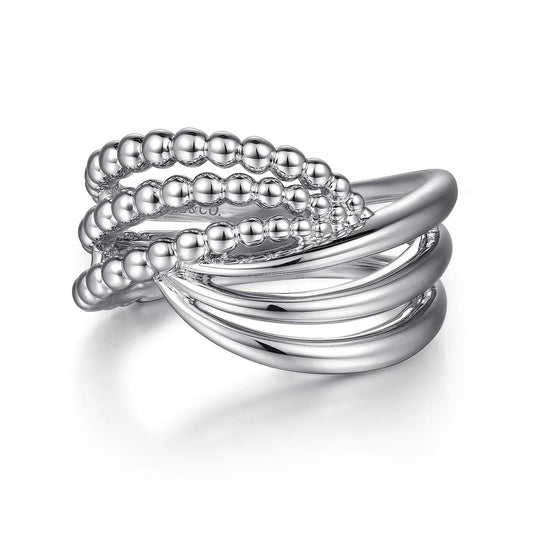 Gabriel & Co Sterling Silver Bujukan Twisted Ring LR52320SVJJJ