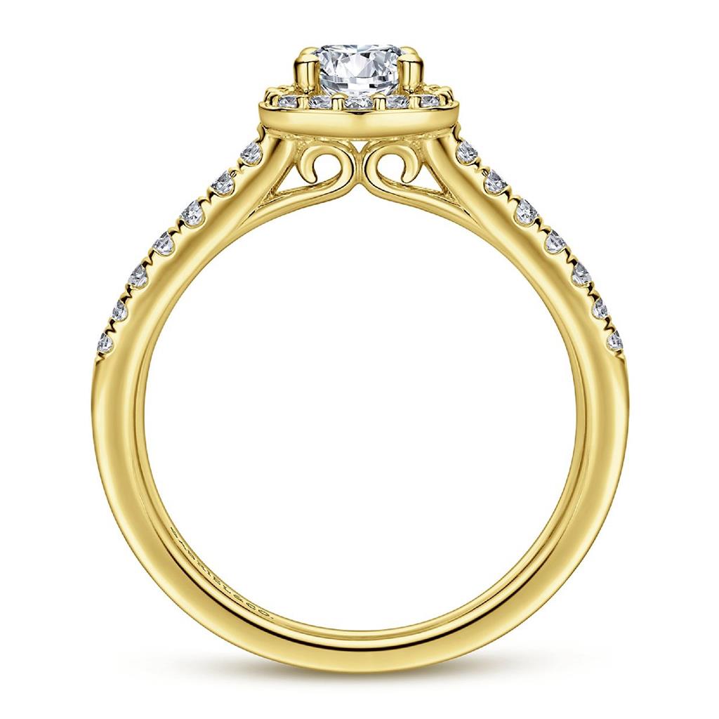 Gabriel 14KY Diamond Halo Ring Mounting ER9498Y44JJ