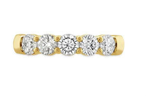 Hearts on Fire 18K Yellow Gold Signature 5 Stone Diamond Band 1ctw UU29428