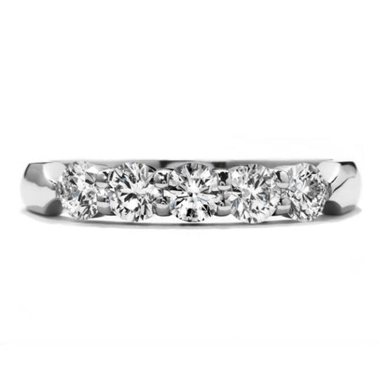 Hearts On Fire 18K White Gold 5 Stone Diamond Ring 5STB01008W-N