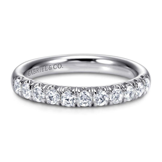 Gabriel & Co 14K White Gold Classic Straight Diamond Band AN6072W44JJ