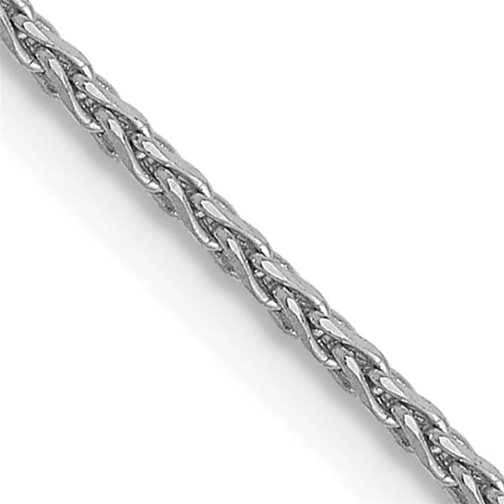 14K White Gold Diamond Cut Wheat Chain 1201-20