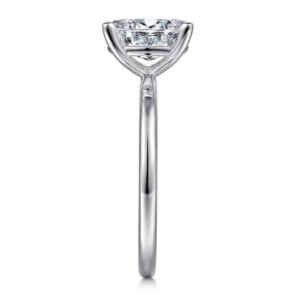 Gabriel & Co 14K White Gold Solitaire Engagement Ring ER15960O8W4JJJ